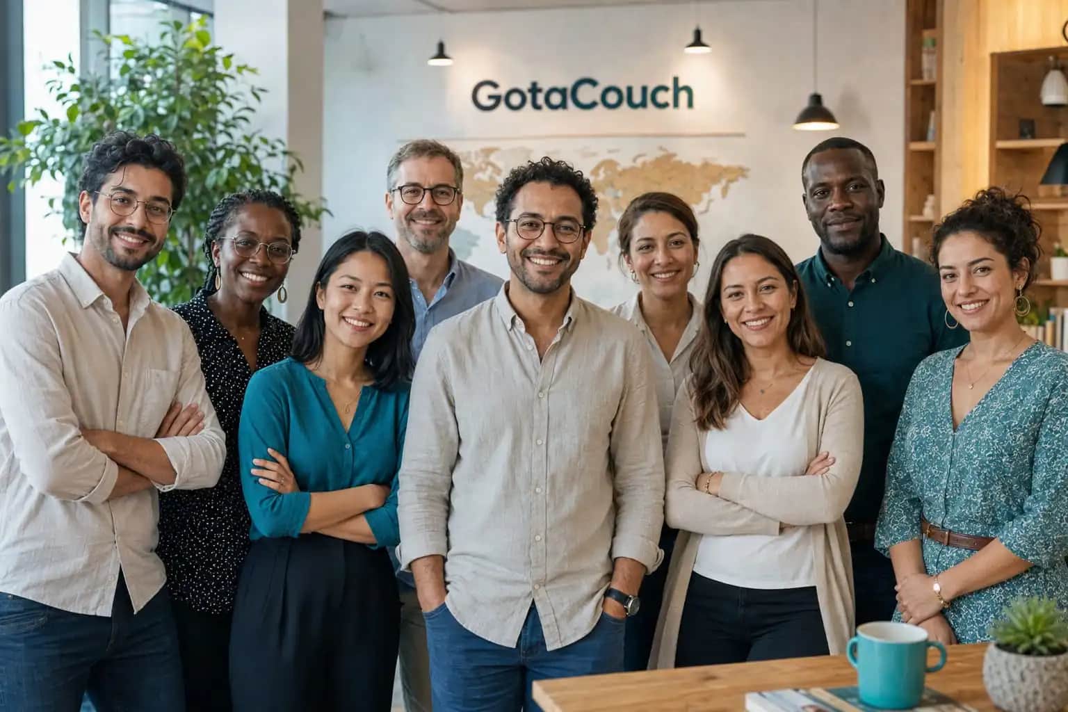 Illustration of a team collaborating together