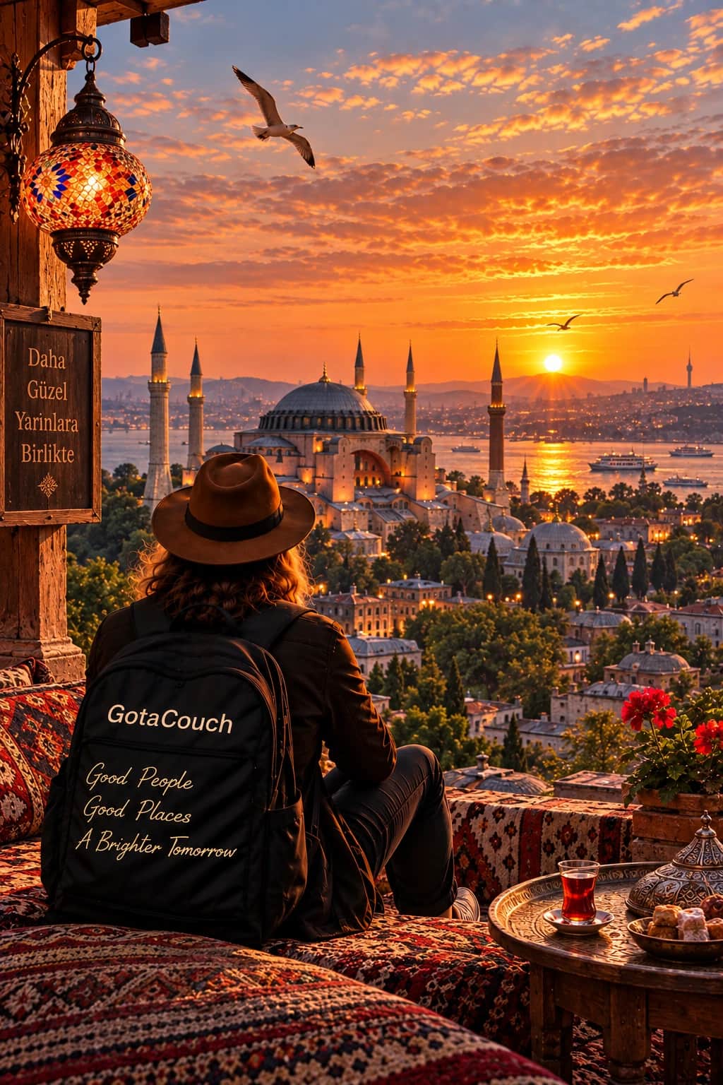 Santa Sofía en Estambul al amanecer