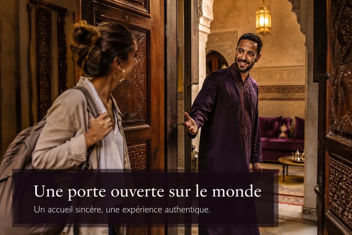 A door open to the world — a sincere welcome, an authentic experience.
