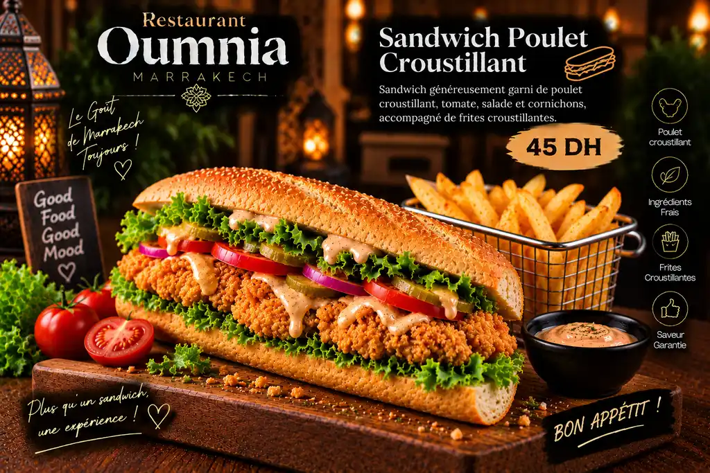 Sandwich Poulet Croustillant 🍗🥪
