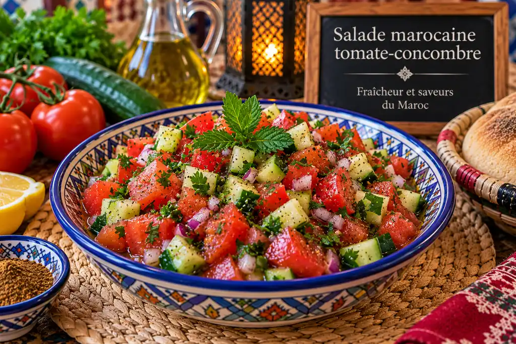 Salade marocaine tomate-concombre