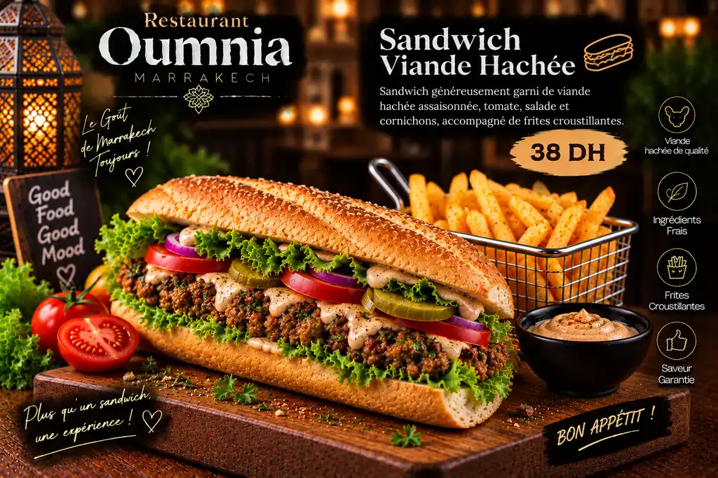 Sandwich Viande Hachée 🥩🥪